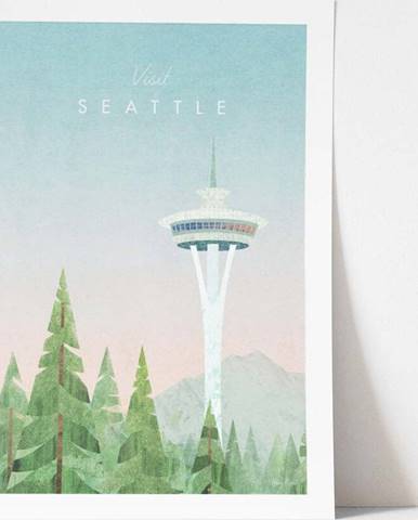 Plakát Travelposter Seattle, A3