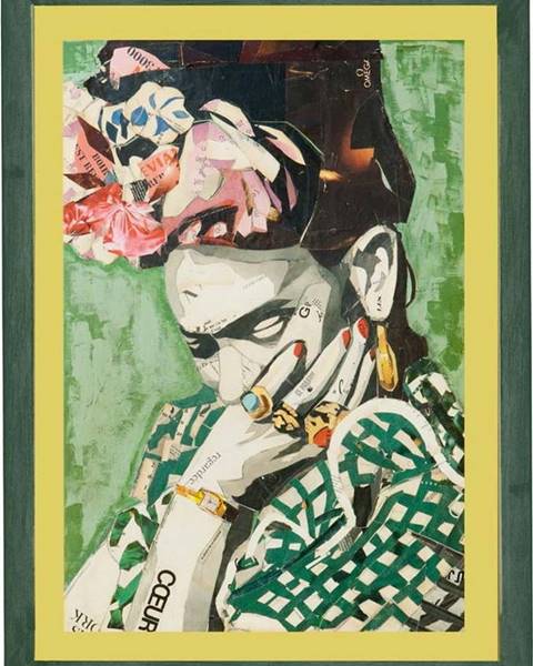 Surdic Nástěnný obraz v rámu Surdic Green Frida, 30 x 40 cm