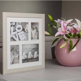Béžový rámeček na 4 fotografie Styler Malmo, 39 x 39 cm