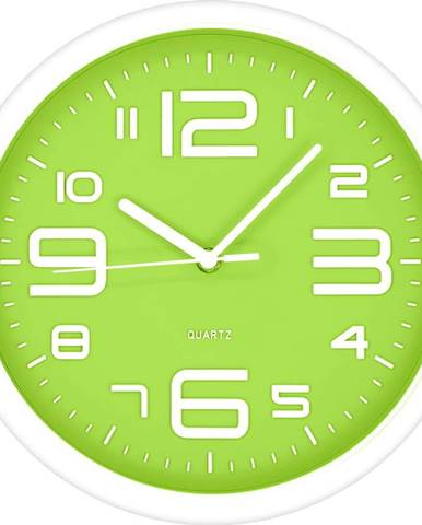 Zelené nástěnné hodiny Postershop Timmy, ø 40 cm