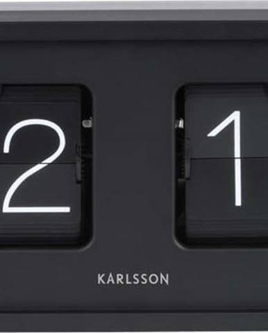 Černé stolní hodiny Karlsson Bold Flip