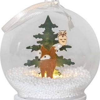 Vánoční závěsná světelná LED dekorace Star Trading Christmas Forest, ø 8 cm