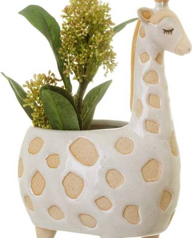 Bílo-béžový květináč Sass & Belle Gina Giraffe, ø 7,5 cm
