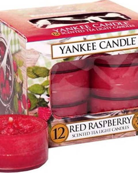 Yankee candle Sada 12 vonných svíček Yankee Candle Red Raspberry, doba hoření 4 h