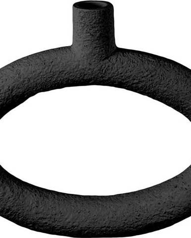 Černá váza PT LIVING Oval, výška 20,5 cm