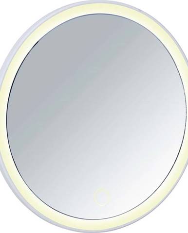 Bílé zrcadlo s LED osvícením Wenko Isola