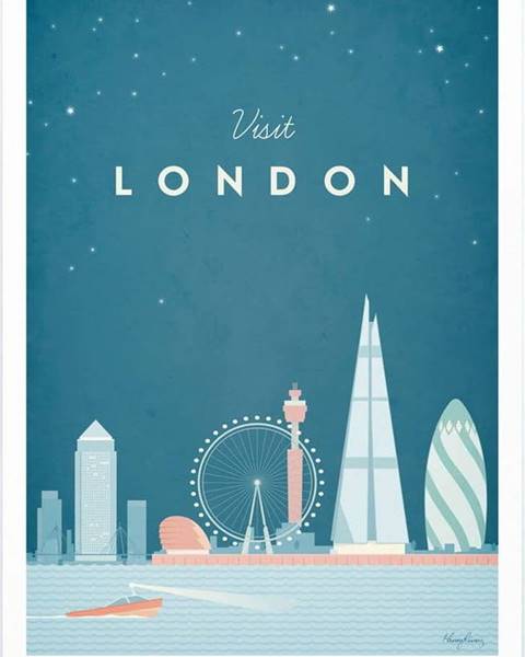 Travelposter Plakát Travelposter London, 50 x 70 cm