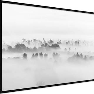 Plakát v rámu Artgeist Fog Over the Forest, 45 x 30 cm