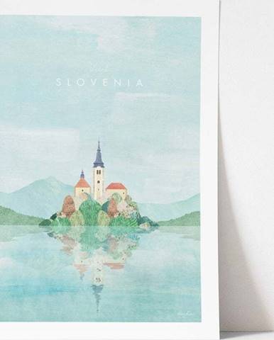 Plakát Travelposter Slovenia, 30 x 40 cm
