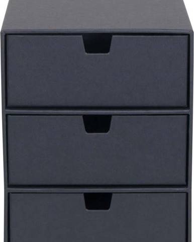 Tmavě šedý zásuvkový box se 3 šuplíky Bigso Box of Sweden Ingrid