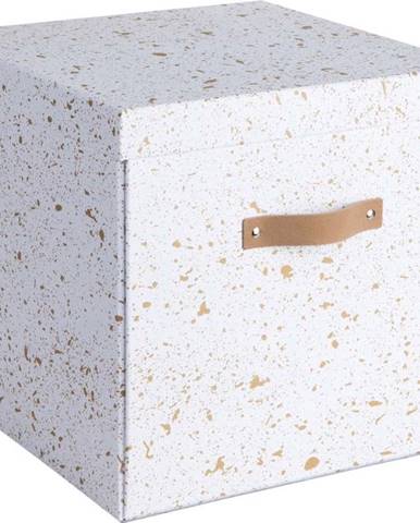 Úložná krabice ve zlato-bílé Bigso Box of Sweden Logan