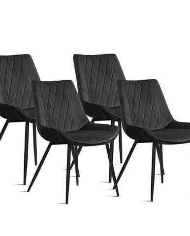 Židle Dubai Černá BL19/ Noha Černá - 4 ks