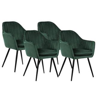 Židle Roma 2 Zelená/ Noha Černá - 4 ks