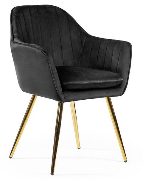 Židle Roma 2 Černá/ Noha Zlatý