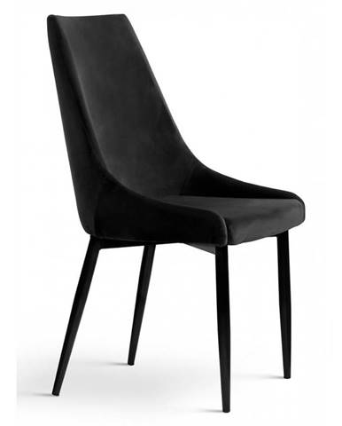 Židle Luis Velvet Černá/ Noha Černá