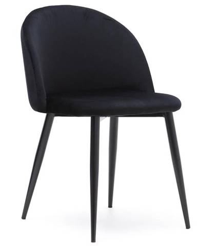 Židle Song Aksamit Černá/ Noha Černá