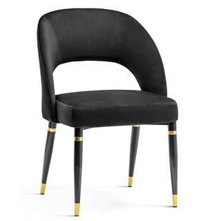 Židle Diva Černá/ Noha Černá/ Zlatý Dekor