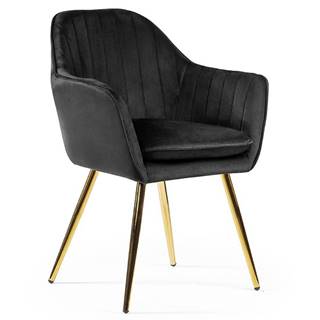Židle Roma 2 Černá/ Noha Zlatý