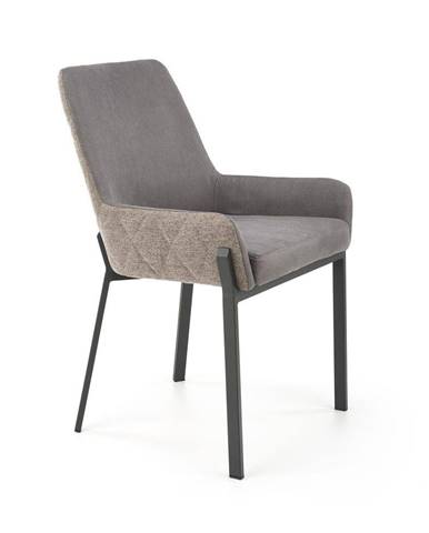 Halmar Jídelní židle K439, tmavě šedá/béžová