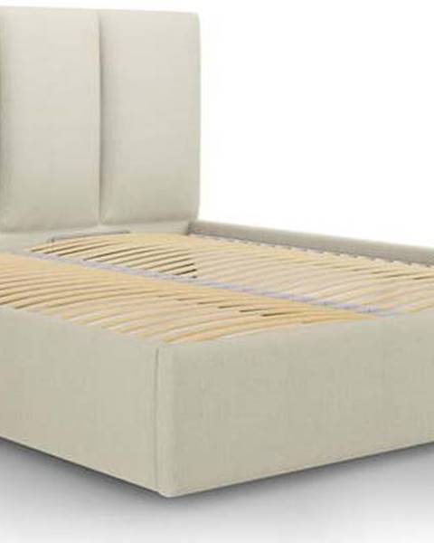 Mazzini Beds Béžová dvoulůžková postel Mazzini Beds Juniper, 180 x 200 cm
