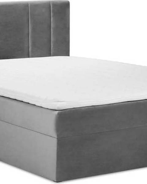 Mazzini Beds Šedá boxspring postel s úložným prostorem 140x200 cm Afra – Mazzini Beds