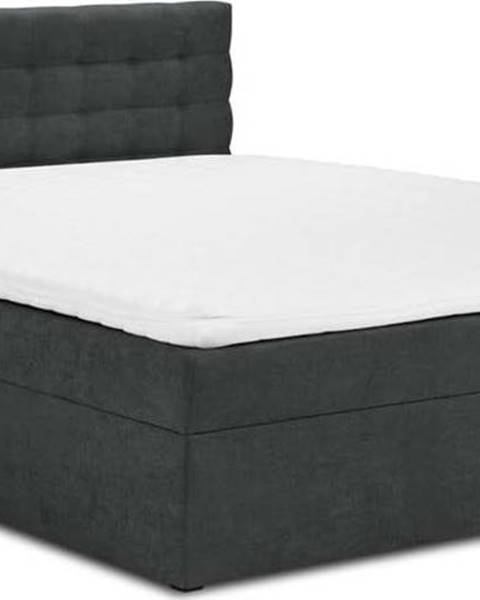 Mazzini Beds Tmavě šedá boxspring postel s úložným prostorem 140x200 cm Jade – Mazzini Beds