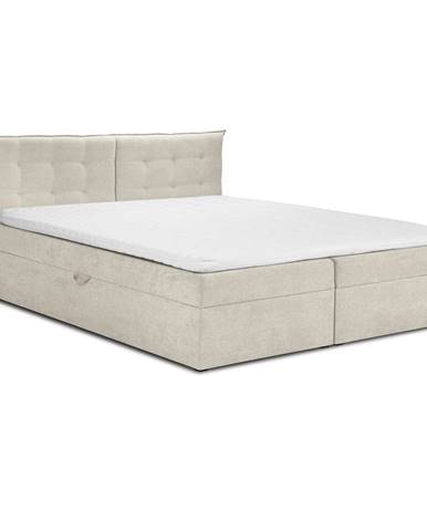 Béžová dvoulůžková postel Mazzini Beds Echaveria, 140 x 200 cm