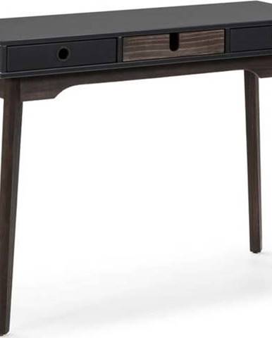 Šedý konzolový stolek s nohami z borovicového dřeva Marckeric Kiara