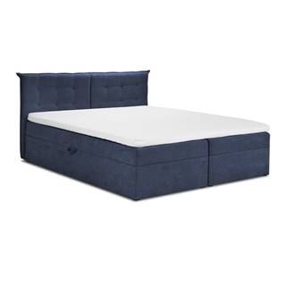 Tmavě modrá dvoulůžková postel Mazzini Beds Echaveria, 180 x 200 cm