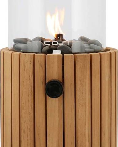 Plynová lampa z týkového dřeva Cosi Scoop Timber, výška 30 cm