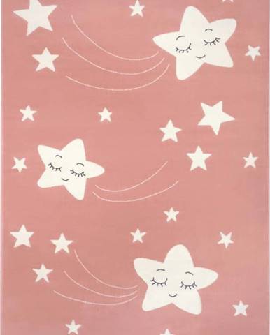 Dětský růžový koberec Hanse Home Adventures Stardust, 80 x 150 cm