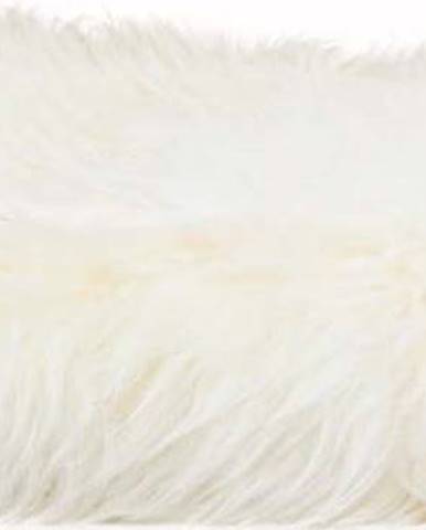 Bílý podsedák z ovčí kožešiny Native Natural Square, 40 x 40 cm