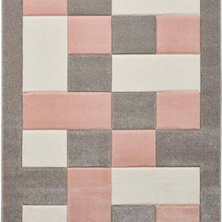 Růžovo-šedý koberec Think Rugs Brooklyn, 60 x 230 cm