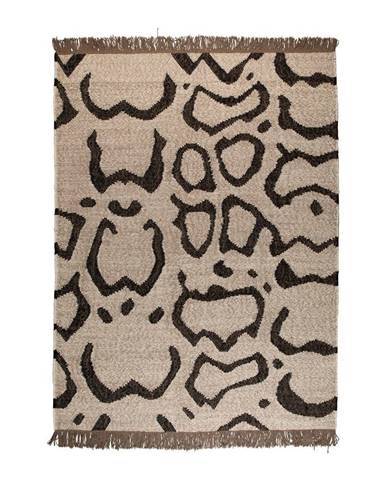 Béžovo-černý vlněný koberec Dutchbone Ayaan, 200 x 300 cm