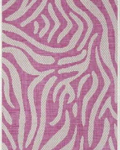 NORTHRUGS Růžovo-béžový venkovní běhoun NORTHRUGS Cebra, 70 x 300 cm
