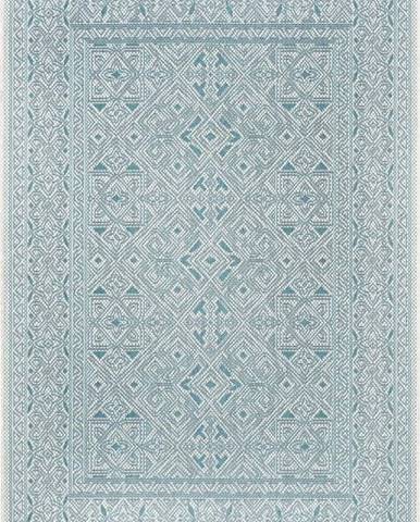 Tyrkysovo-béžový venkovní koberec NORTHRUGS Cuadrado, 140 x 200 cm