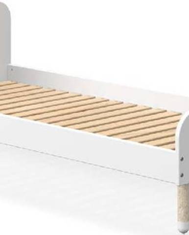 Bílá dětská postel Flexa Dots, 90 x 190 cm