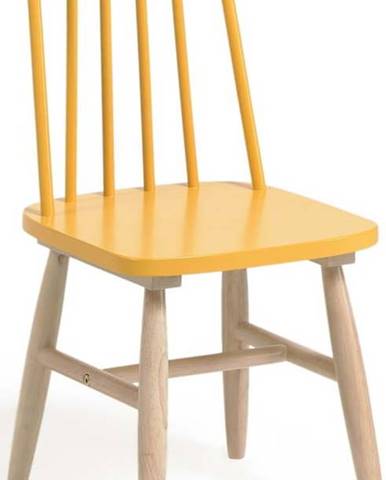 Žlutá dětská židle z kaučukového dřeva Kave Home Kristie