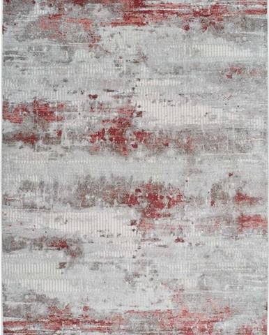 Šedo-oranžový koberec Universal Babek Vintage, 133 x 195 cm