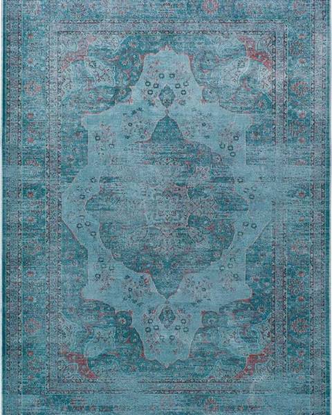 Universal Modrý koberec z viskózy Universal Lara Aqua, 160 x 230 cm