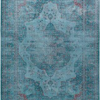 Modrý koberec z viskózy Universal Lara Aqua, 160 x 230 cm