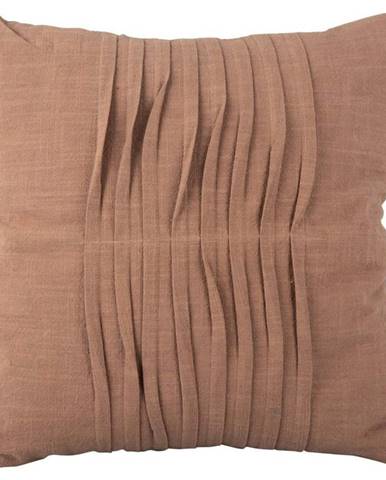 Hnědý bavlněný polštář PT LIVING Wave, 45 x 45 cm