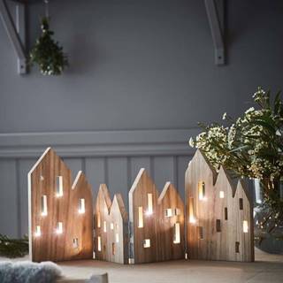 Dřevěná vánoční světelná dekorace Markslöjd View Natural