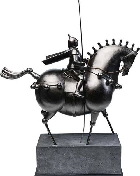 Kare Design Černá dekorativní socha jezdce na koni Kare Design Black Knight