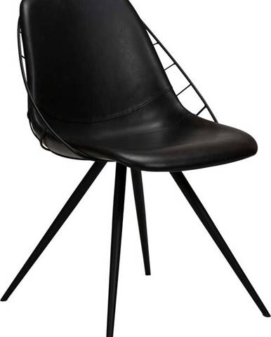 Černá jídelní židle z imitace kůže DAN-FORM Denmark Sway