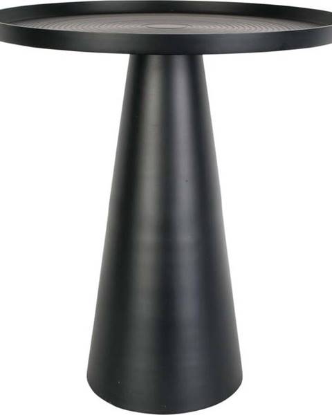 Leitmotiv Černý kovový odkládací stolek Leitmotiv Force, výška 48,5 cm