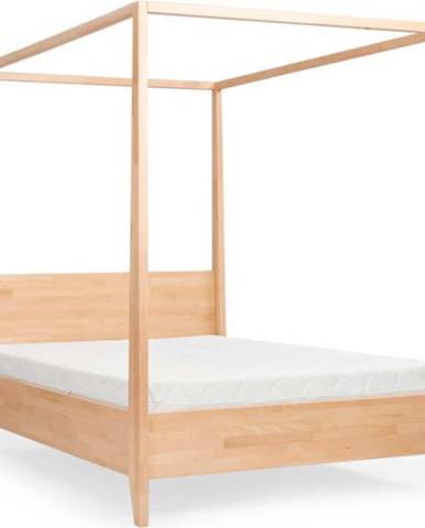 Dvoulůžková postel z masivního bukového dřeva SKANDICA Canopy, 180 x 200 cm