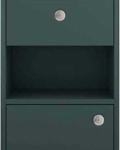 Tmavě zelená koupelnová skříňka Tom Tailor for Tenzo Color Bath, 40 x 100 cm