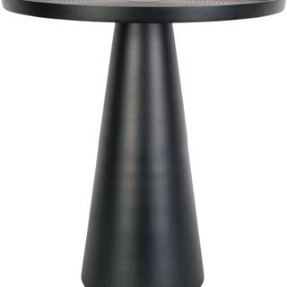 Černý kovový odkládací stolek Leitmotiv Force, výška 48,5 cm