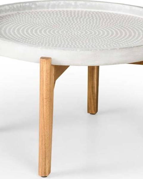 Bonami Selection Zahradní stolek s šedou betovonou deskou Bonami Selection Bari, ø 70 cm